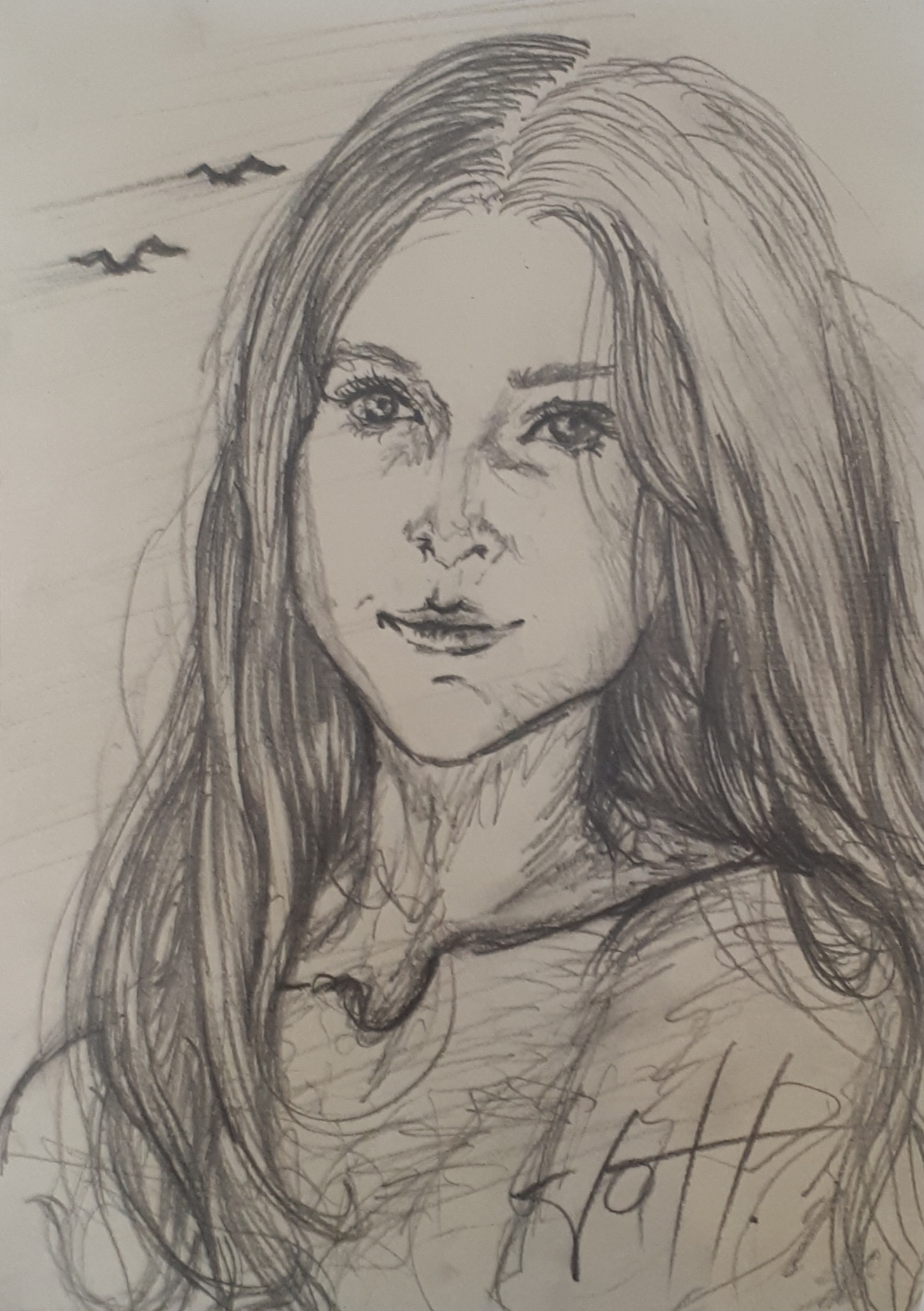 Portrait aux crayons I