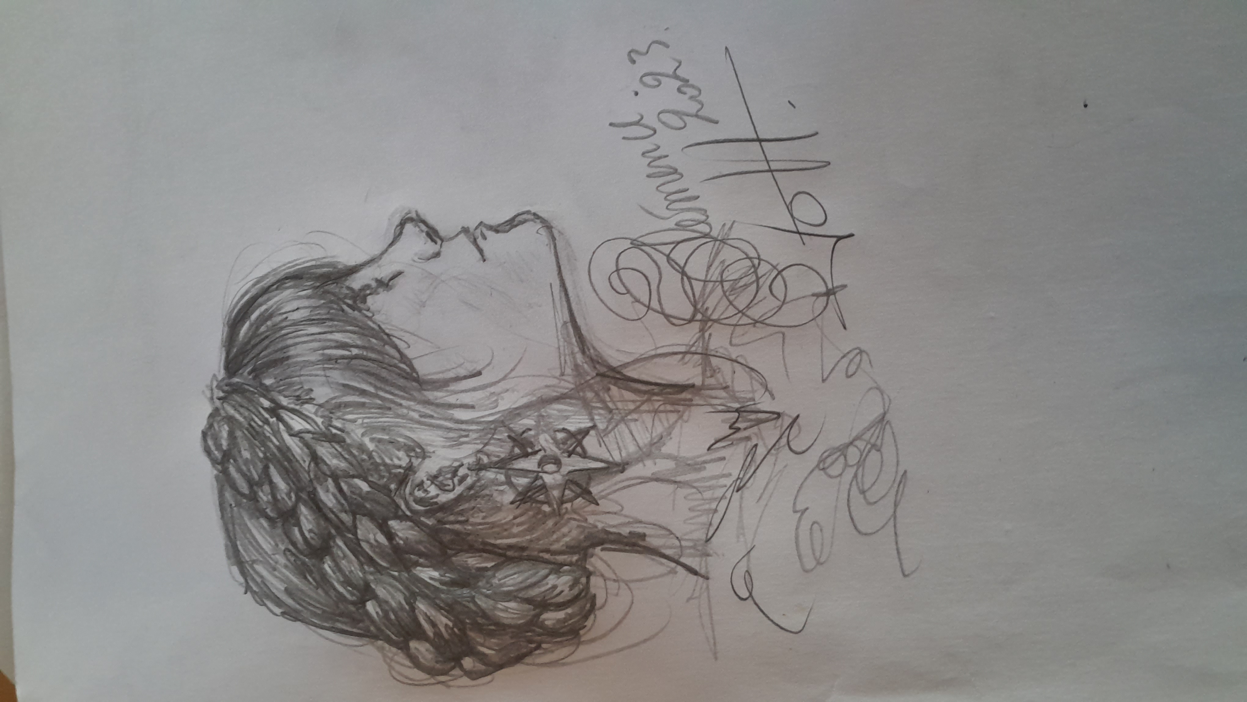 Portrait aux crayons III